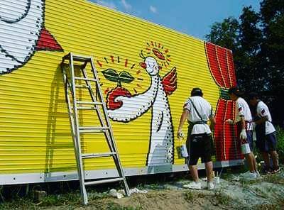 2011年 相馬市コンテナ壁画制作