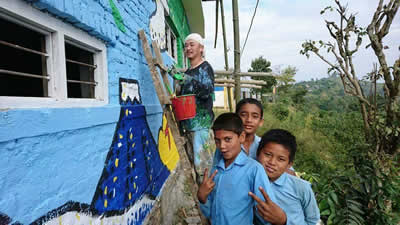 2015年 ネパール 壁画制作