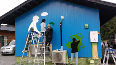 2016年 熊本 仮設住宅壁画