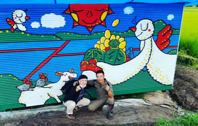 2017年 相馬市 コンテナ壁画